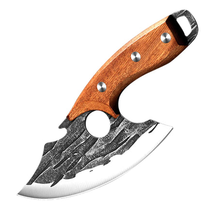 Forged Viking Meat Cleaver &amp; Boning Knife Set Knife A