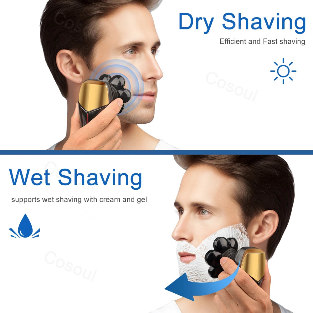 COSOUL V8 Electric Shaver for Men - Powerful 7D Rotary Head Razor