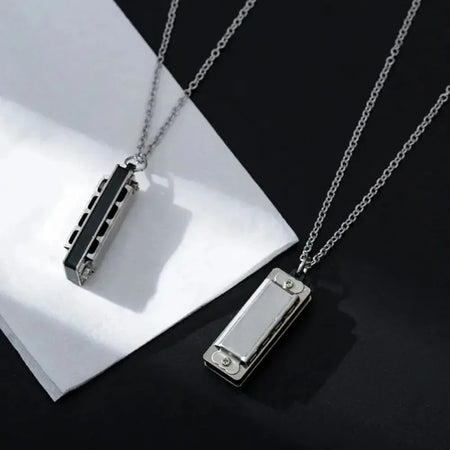 Mini Harmonica Necklace &ndash; Unisex Niche Design Pendant