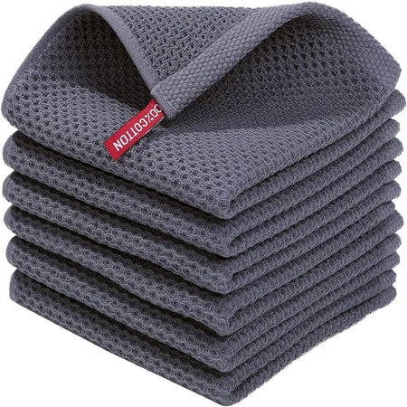 Pure Cotton Rag Towel Set &ndash; Soft Absorbent Quick-Drying Design Grey / 2Pcs