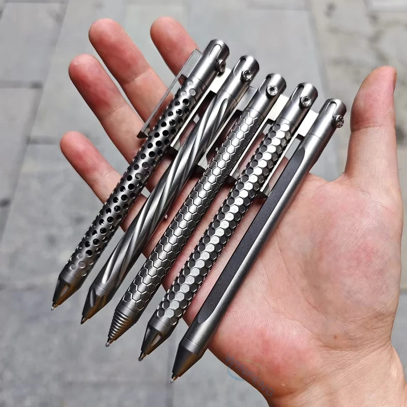 Bolt Action Titanium Alloy Tactical Pen &ndash; Glass Breaker