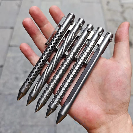 Bolt Action Titanium Alloy Tactical Pen &ndash; Glass Breaker