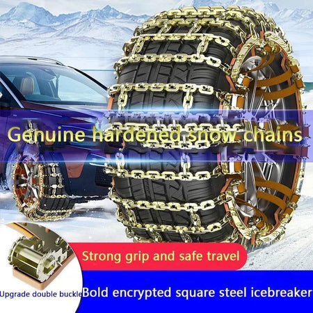 Anti-Skid Iron Car Tire Snow Chains &ndash; 165-195mm Tire Width
