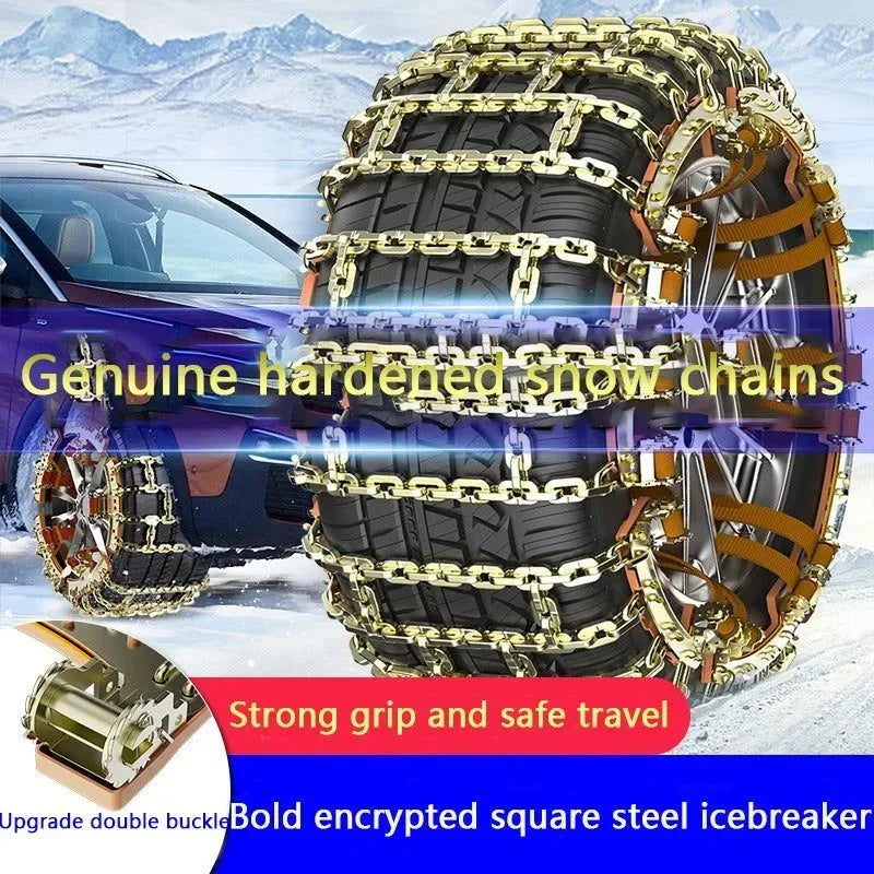 Anti-Skid Iron Car Tire Snow Chains &ndash; 165-195mm Tire Width