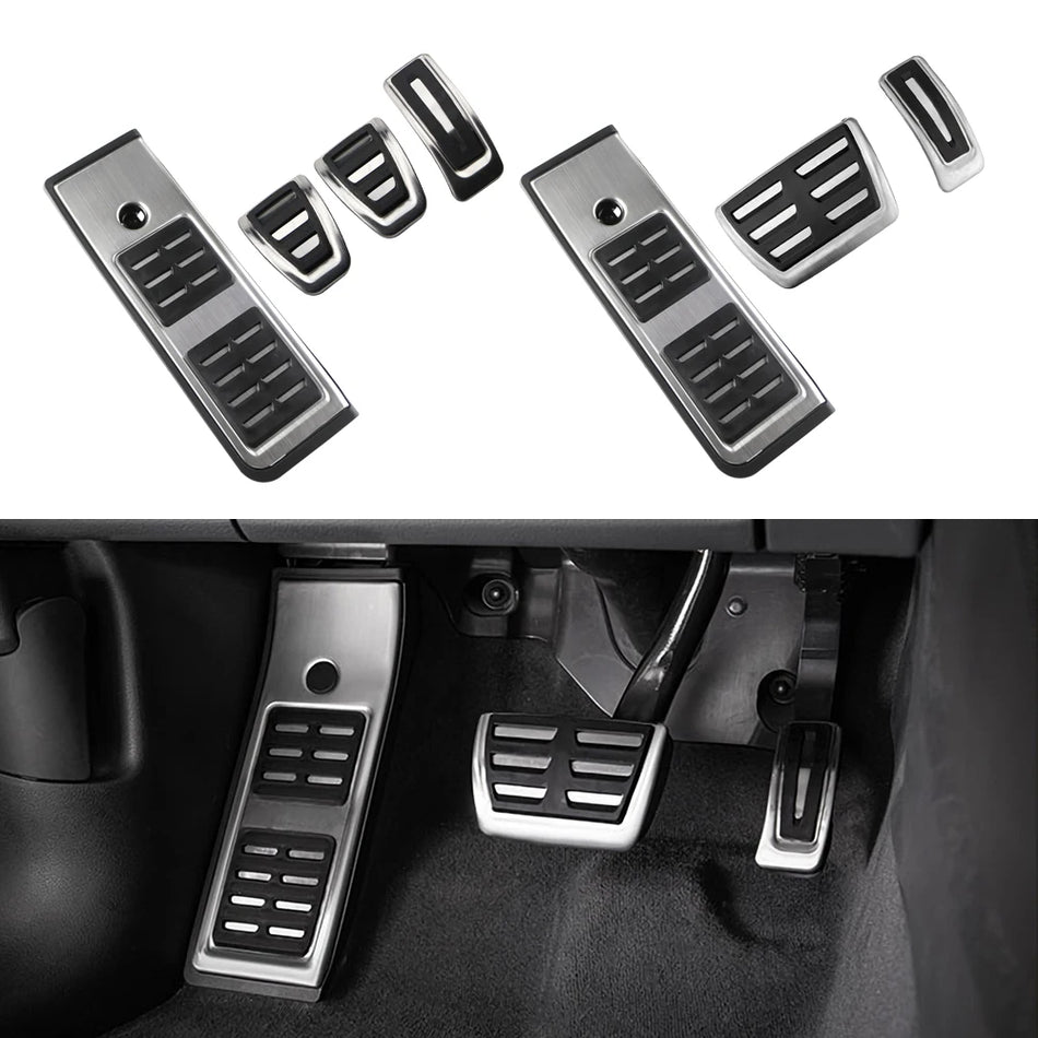 Капак за педал за Audi A4 B9 A5 F5 от неръждаема стомана с гумена вложка против подхлъзване, премиум