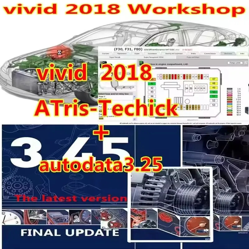 Autodata 3.45 и Vivid 2018 данни за софтуер за автомобилни ремонти Atris Technik