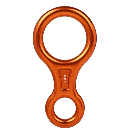 Rock Climbing Carabine 8 Shape Descender &ndash; Ultra Strong 35kN Orange