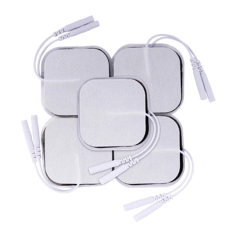 SUOLAER Non-Woven Fabric Self-Adhesive TENS Electrodes Pads for Physiotherapy 10pcs 5x5cm