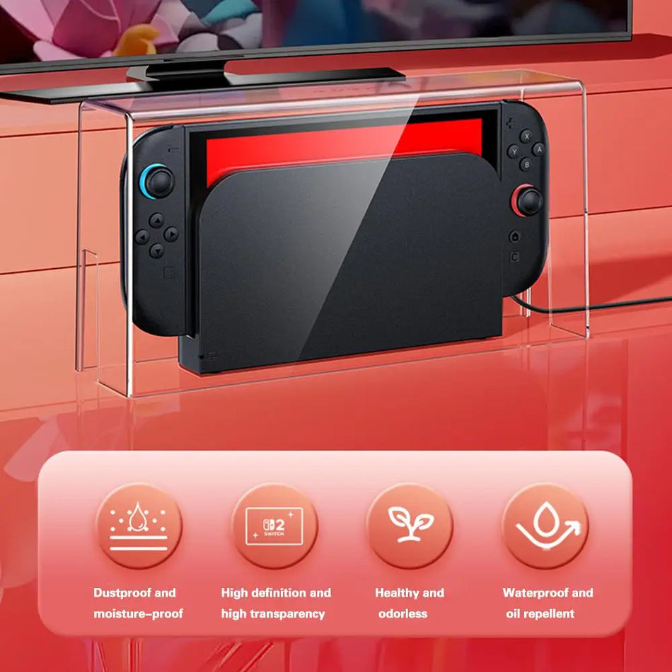 For Switch 2 Dustproof Protective Case &ndash; High-Definition Transparent Design