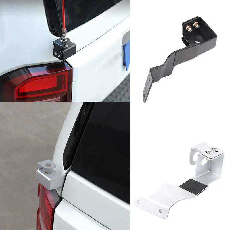 Supporto antenna nero in acciaio al carbonio per Toyota Prado LC250