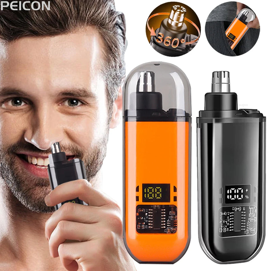 Mini USB Nose Hair Trimmer For Men, Portable Electric Nose And Ear Groomer