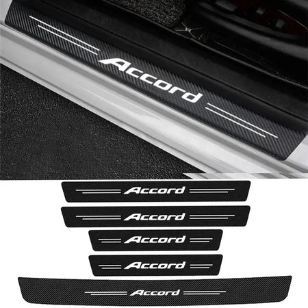Honda Accord Door Sill Guard Carbon Fiber Stickers 5pcs