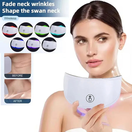 Neck LED Mask &ndash; Seven Colors Photon Therapy for Brightening