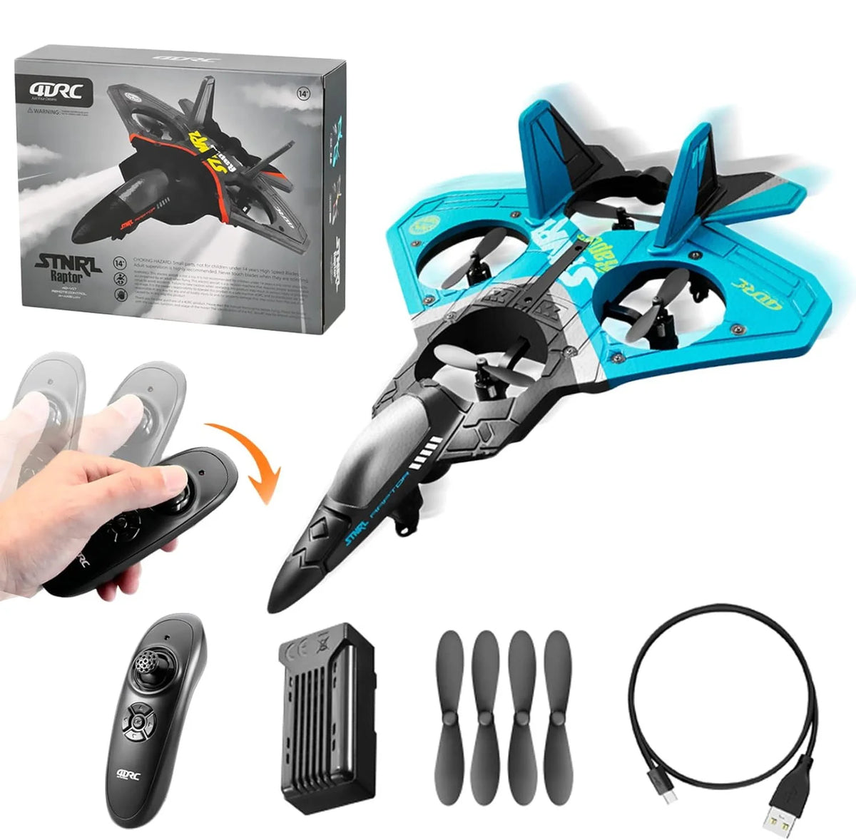 4DRC V17 2.4G RC Fighter Plane - EPP Foam Glider for Kids