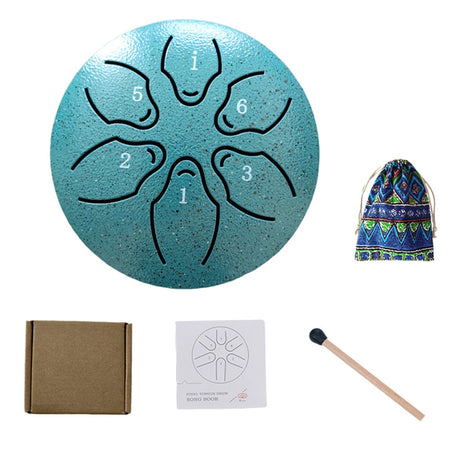 Steel Tongue Drum Hand Pan 3 Inch 6 Notes &ndash; Compact Green