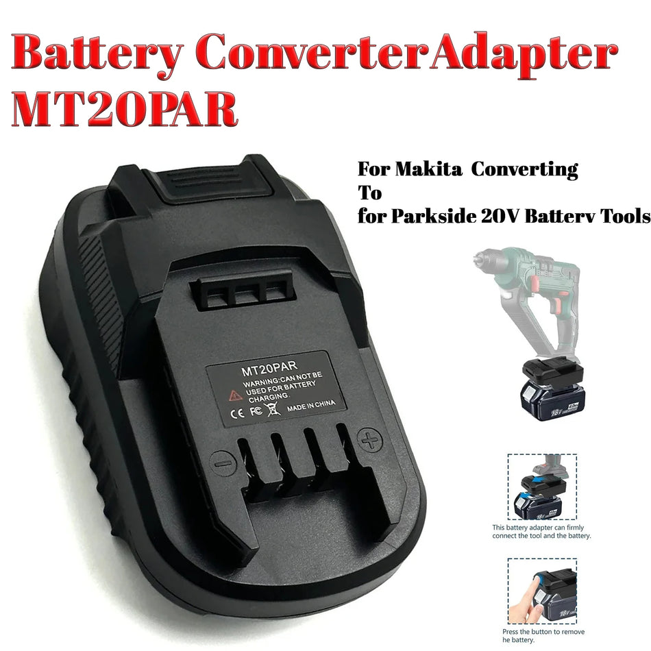 Adaptador de Bateria Para Makita 18V Lítio-Ion Para Ferramentas Elétricas Parkside 20V