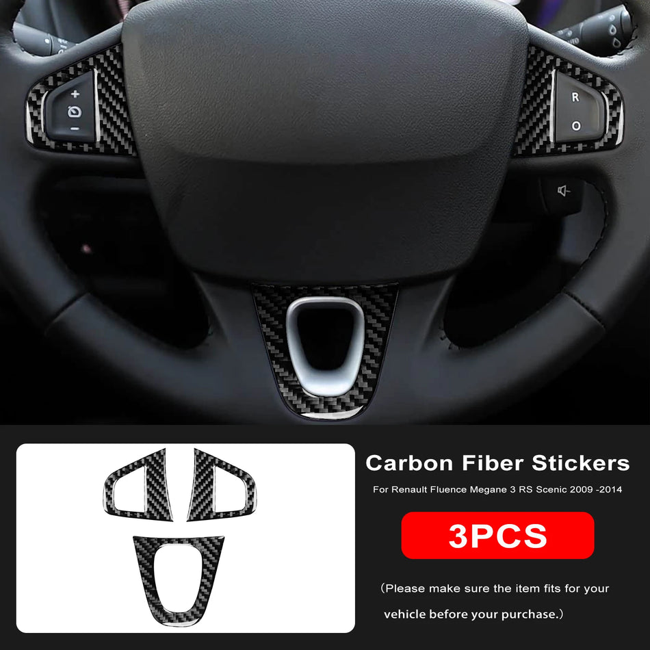 Rivestimento del volante in vero carbonio per Renault Fluence Megane 3 RS Scenic