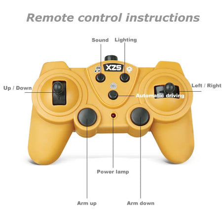 BigShu 1:24 9CH Remote Control Bulldozer Truck with Shovel and Excavator Features