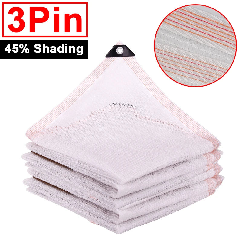 HDPE 45% Shading Net for Garden, Bonsai, and Succulents White-3Pin / 1x2m