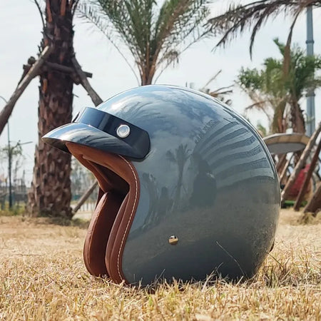 OrzChoice Retro Open Face Helmet &ndash; DOT Approved Open Face 23 / L