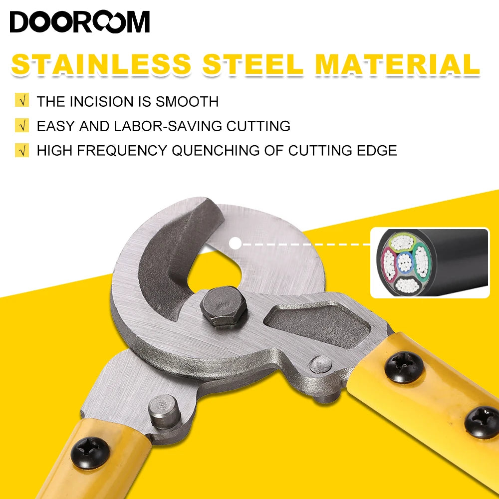 DOOROOM Manual Long Arm Cable Scissors &ndash; Fast Anti-Rust Hydraulic Cutter