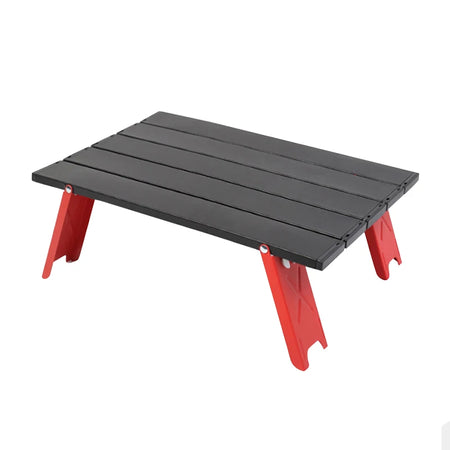 WESTTUNE Mini Camping Table &ndash; Ultralight Rollup Table Black Red