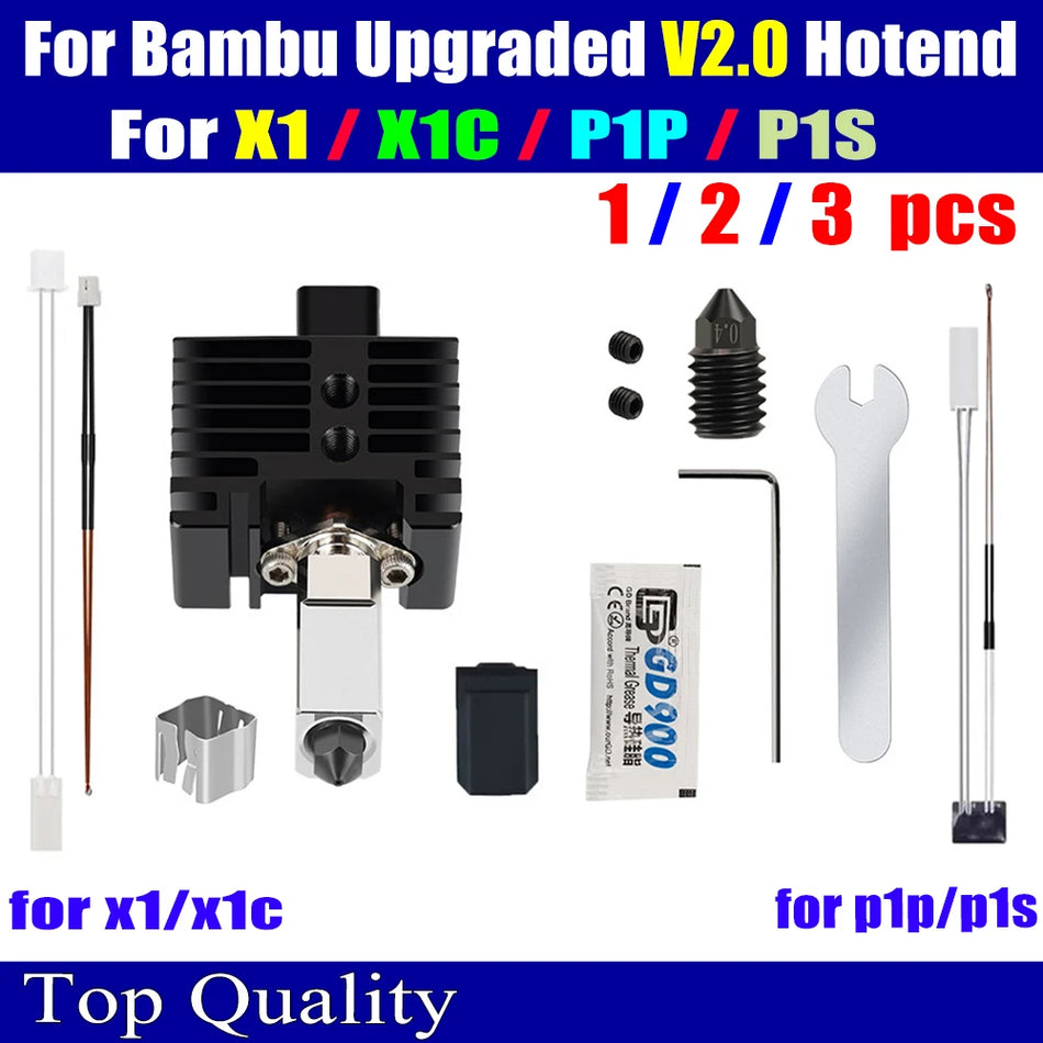 Bambu Lab X1 X1C P1P P1S Vylepšení Hotendu 2 Bi Metalová Tryska
