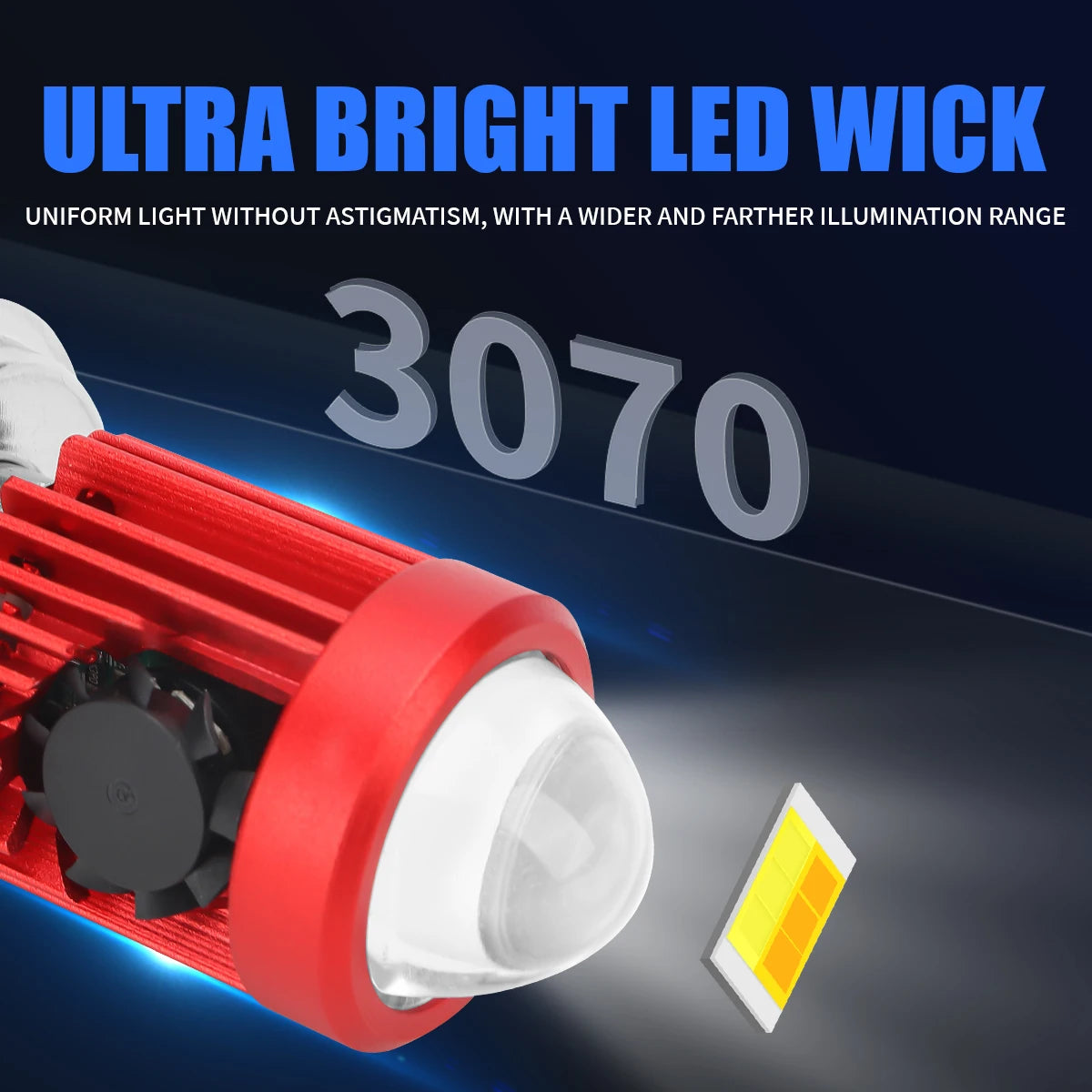 KEVANLY H4 H6 BA20D LED Motorcycle Light Bulb &ndash; Dual Color White Yellow Fisheye Lens