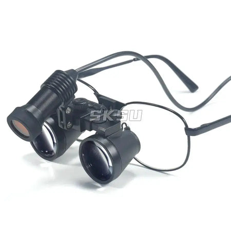 Dental Loupe With Lamp 2.5x 3.5x Magnification Metal Frame Lab Medical Magnifier with Fabric Box for Dentists Focus by InterCyprus Trading Ltd