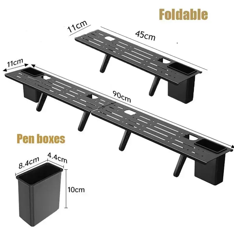 Adjustable TV Screen Top Shelf Computer Monitor Desktop Screen Top Storage Rack TV Media Box, Router Shelf with 2 Storage Boxes by InterCyprus Trading Ltd
