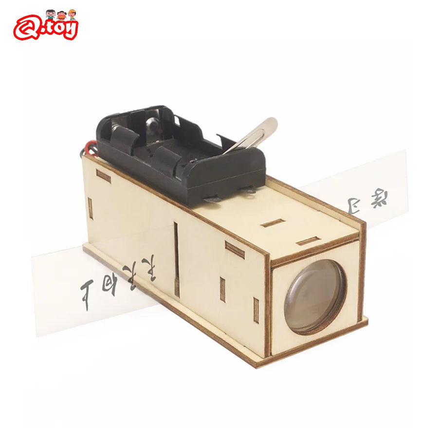 Kit STEM educațional pentru proiector de diapozitive DIY puzzle din lemn pentru copii