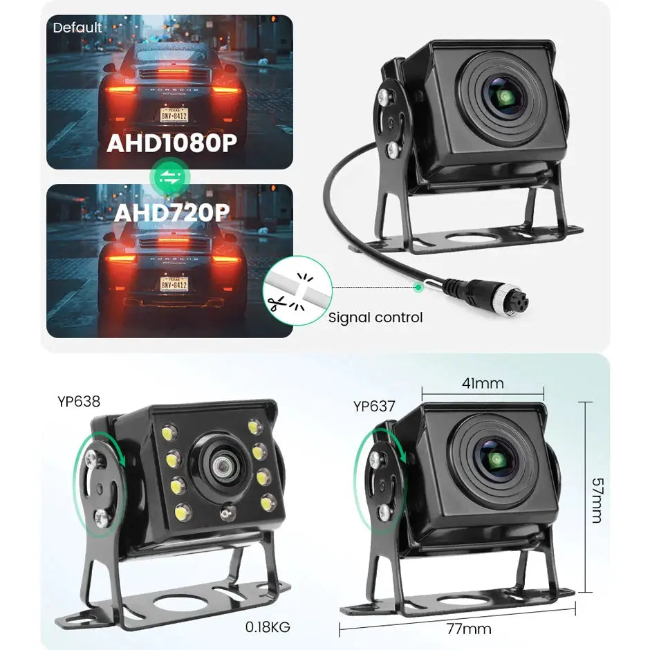 High Definition AHD 170 Degree Wide Angle Rear View Camera With Night Vision by InterCyprus Trading Ltd