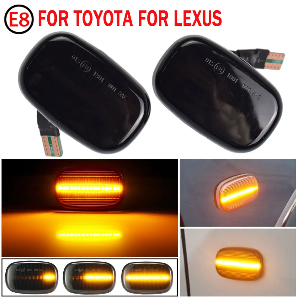Lumină de semnalizare cu LED dinamic pentru marcaj lateral pentru Toyota