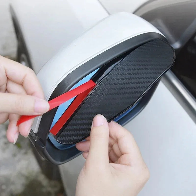 HSJ02 Car Mirror Rain Shield &ndash; Thickened Carbon Fiber