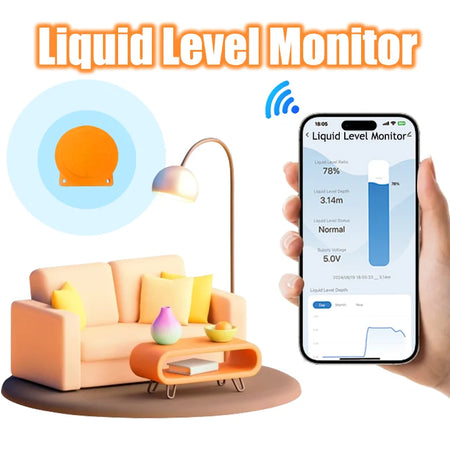 Wireless Ultrasonic Water Level Sensor with Smart App Control