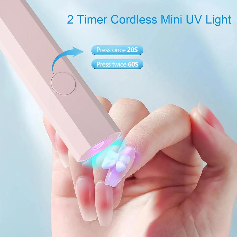 YIKOOLIN Mini 3W UV LED Nail Lamp &ndash; Portable USB Dryer