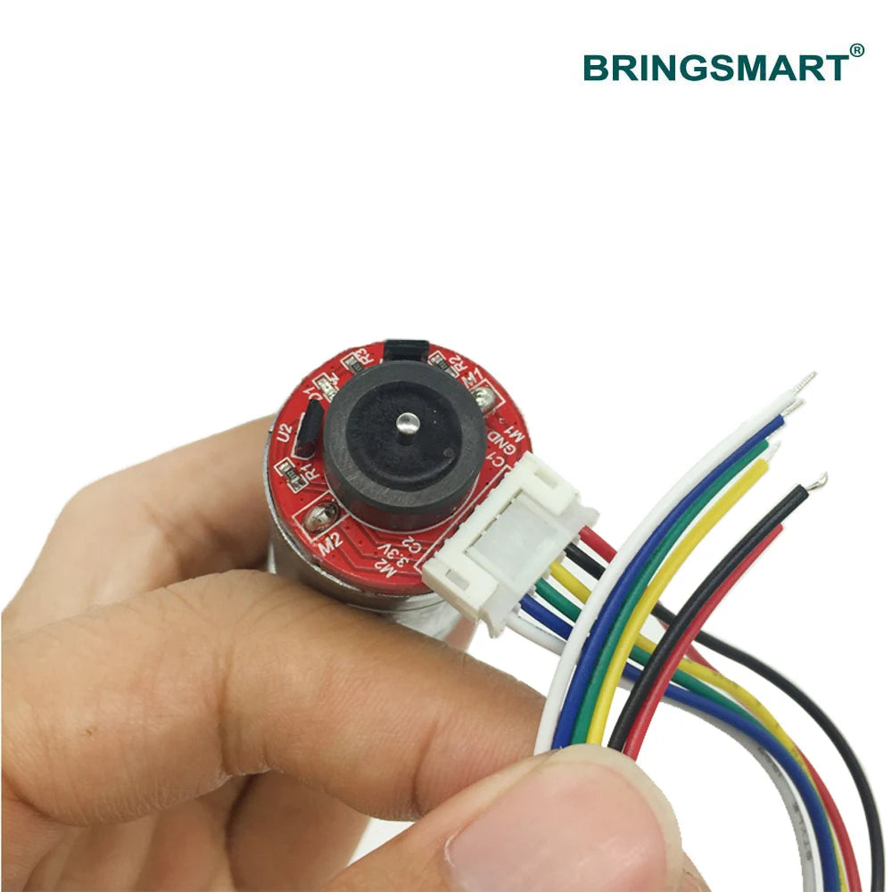 JGA25-371 12V DC Gear Motor with Encoder - 18-1930RPM, Reversible Speed Control