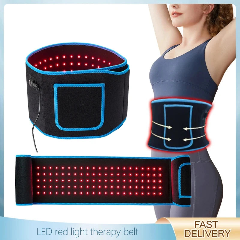Röd Ljus Terapi LED Bälte 105 Ljus Midjeformande Massage