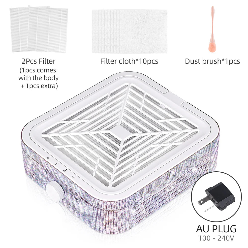 Diamond Nail Dust Collector &ndash; Powerful Brushless Suction System AU PLUG (220-240V)