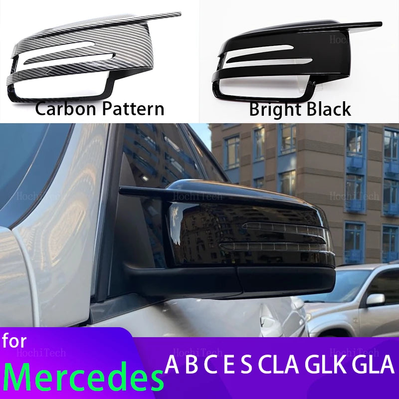 Coperchi per Specchietti Laterali in Aspetto Carbonio per Mercedes-Benz W204 W212