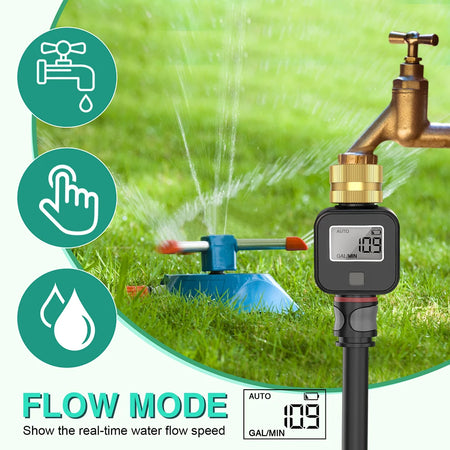 SGS05 LCD Digital Water Flow Meter &ndash; High Accuracy IPX5