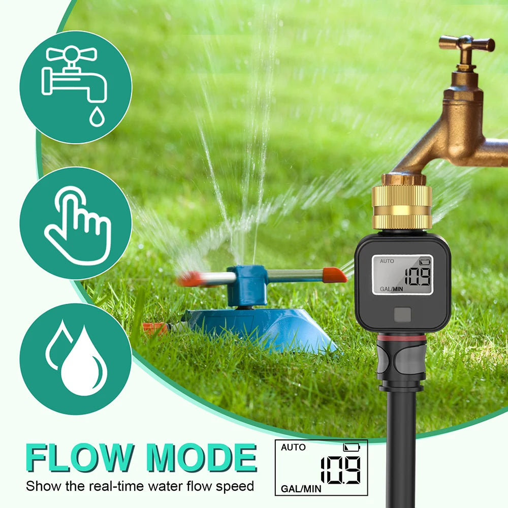 3/4 Inch Brass Water Flow Meter &ndash; Digital Flow Rate