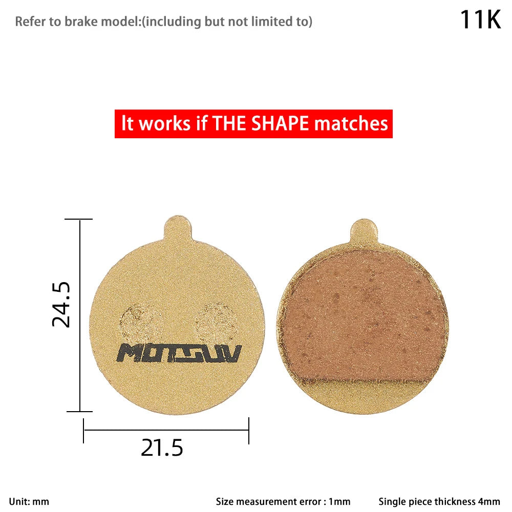 Copper Base Bike Brake Pads &ndash; Broad Disc Brake Compatibility 11K
