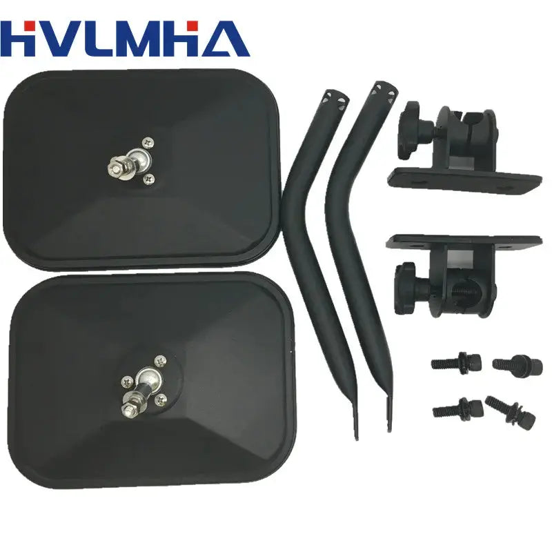 Door Off Side View Mirror Round Rectangular Spot Mirrors for Jeep Wrangler 1997-2018 TJ JK JKU Accessories by InterCyprus Trading Ltd