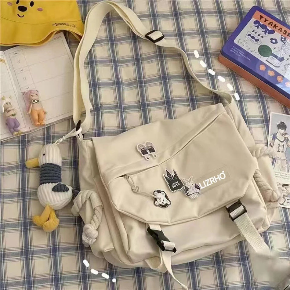 Nylon Large Capacity Crossbody Bag for Students and Teens
