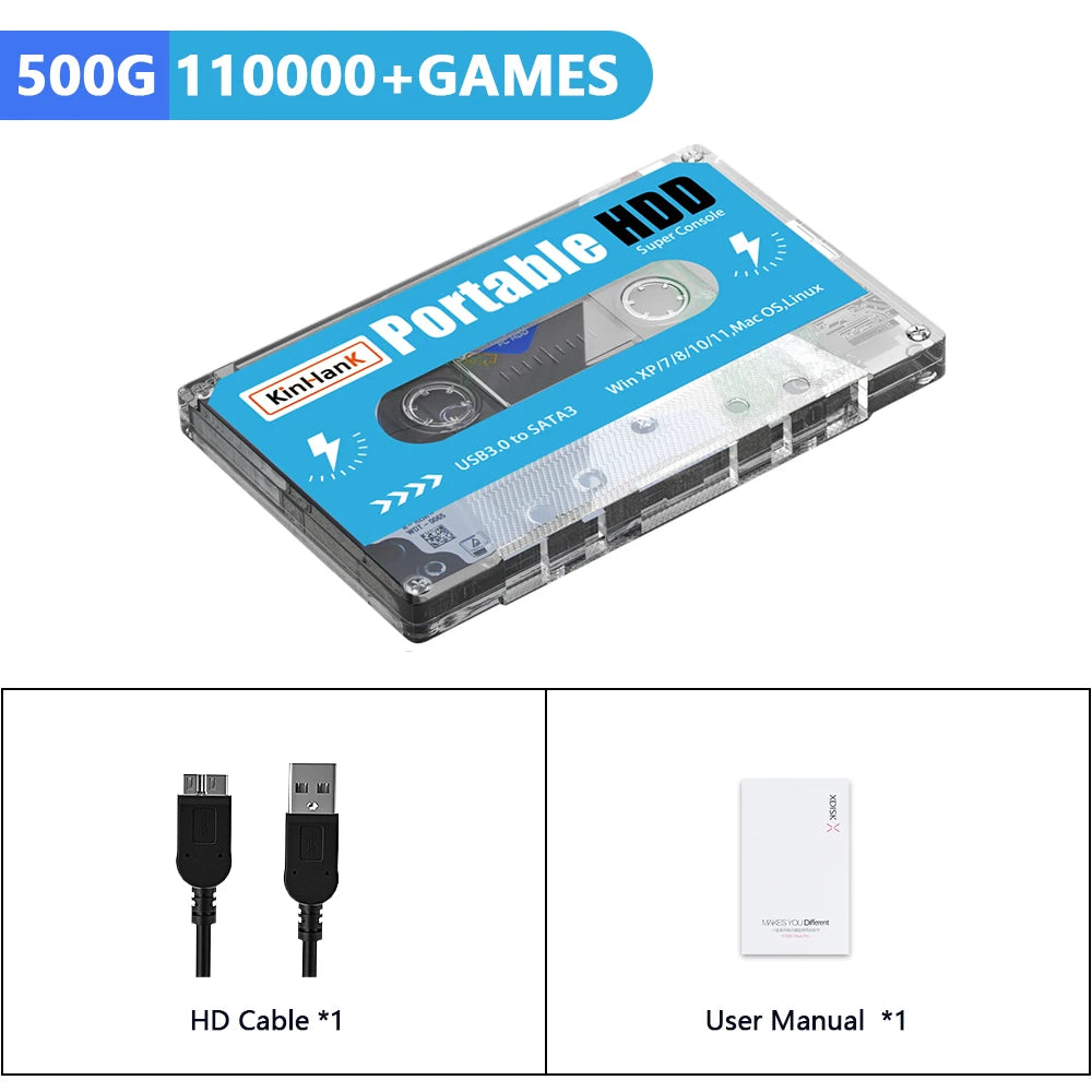 Kinhank Super Console X Batocera 33 500G &ndash; 110000+ Games 500G HDD