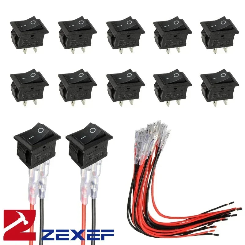 ZEXEF Mini Rocker Switch &ndash; Easy Installation with Pre-Wired Connections