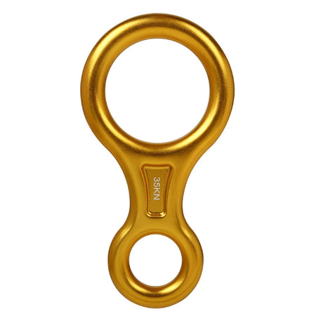 Figure 8 Small Climbing Descender Rappel Rings Outdoor Mountaineering Equipment Camping Portable Outdoor Elements Yellow / CN (Origin)