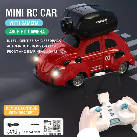 Mini RC Car with Camera &ndash; Fun Remote Control Racing Experience RED WITH CAMERA