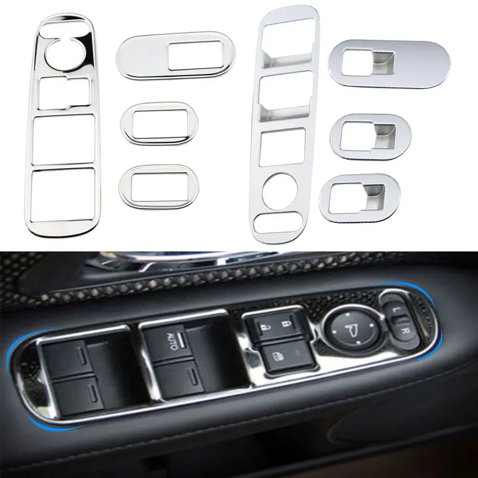 Naljepnica za gumb podizača prozora Honda HR-V, set od 4 komada, ABS i nehrđajući čelik